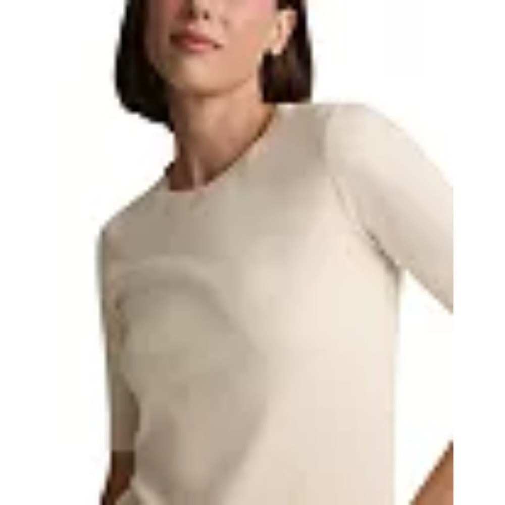 St. John 2026 Luxury Silk Cotton Ecru Sweater, Size 12/14, BNWT, Retail $695 - Picture 5 of 11